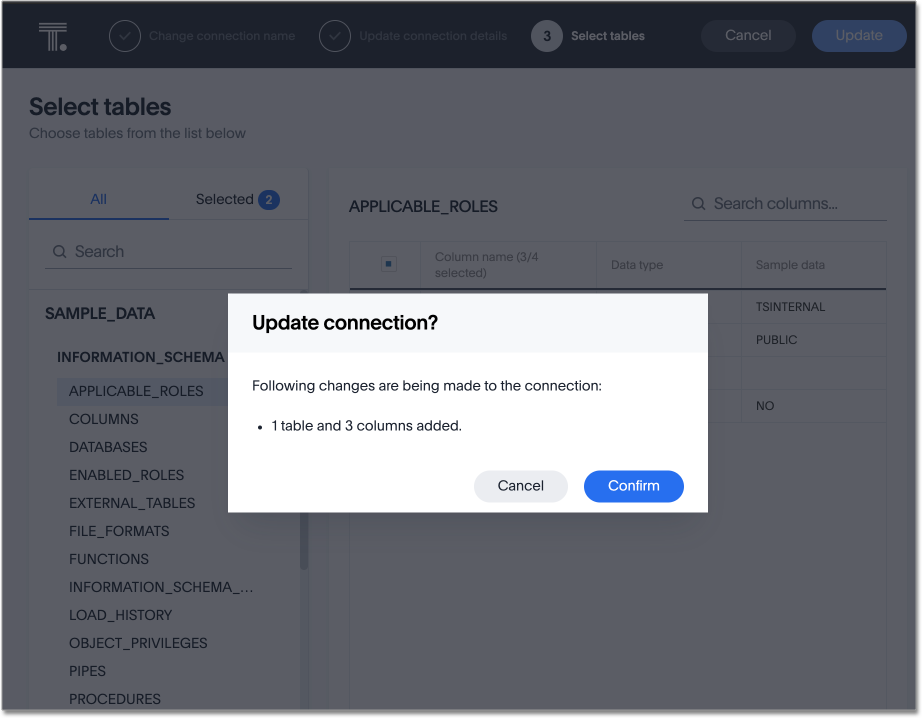 free trial connection confirm