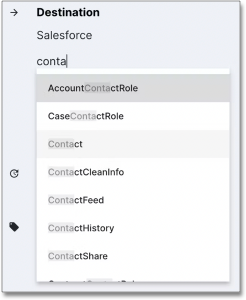 Select Salesforce object