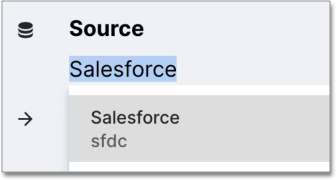 Select Salesforce as Source