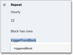 Check if another block is returning rows