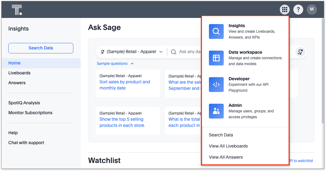 App switcher