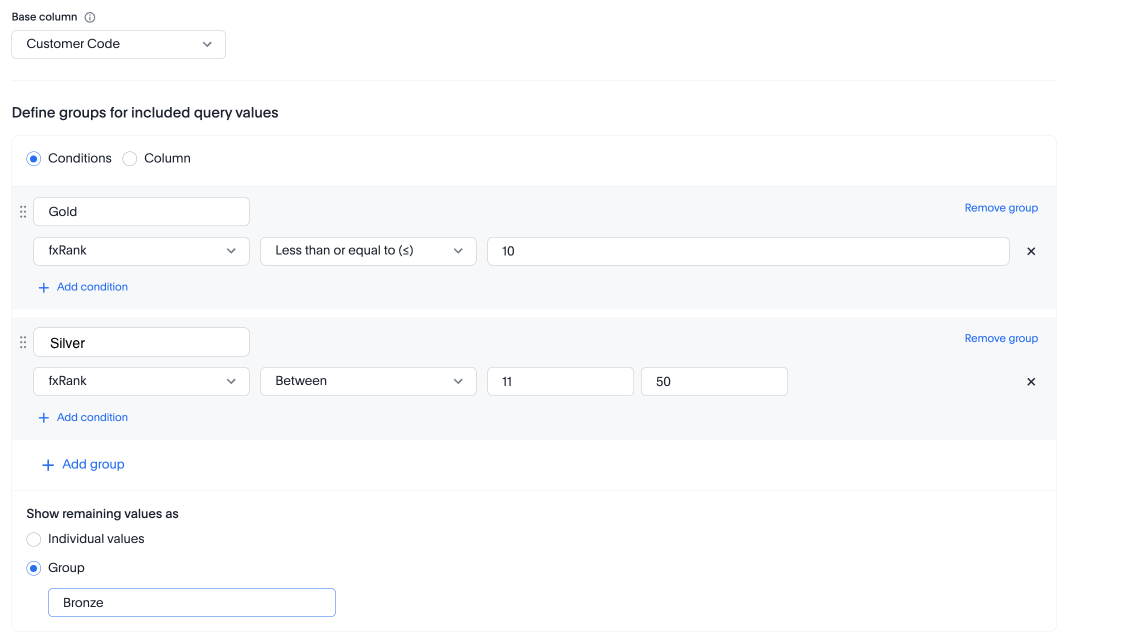 Query sets example