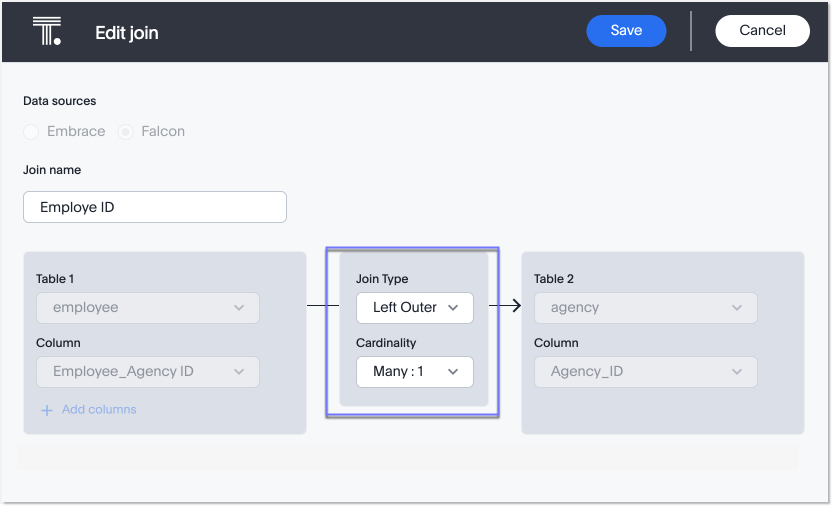 Edit a join from a View