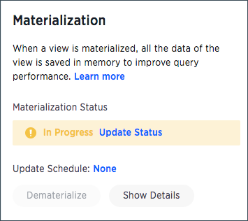 materialization update status