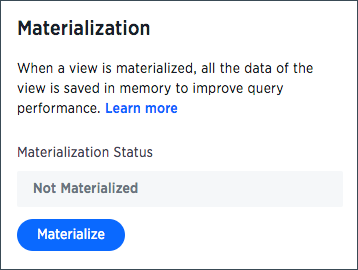 materialization dialog off