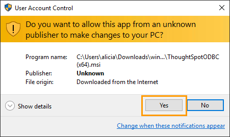 windows ODBC install