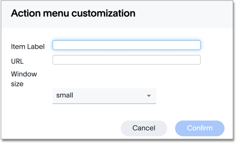 Add a custom menu item