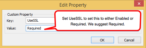 windows odbc custom SSL property