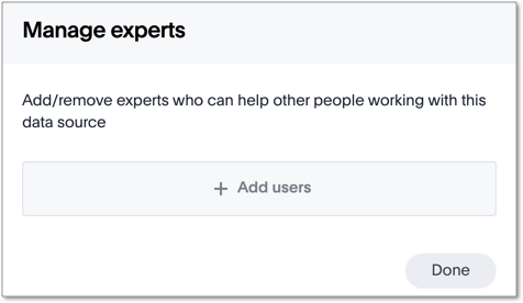 Add experts