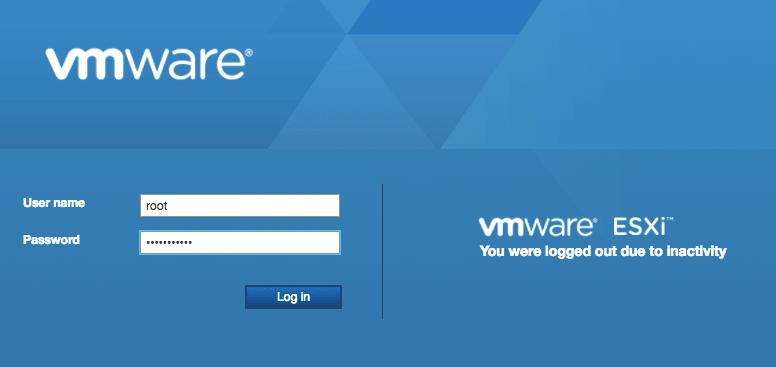 vmware login