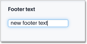 Edit the footer text