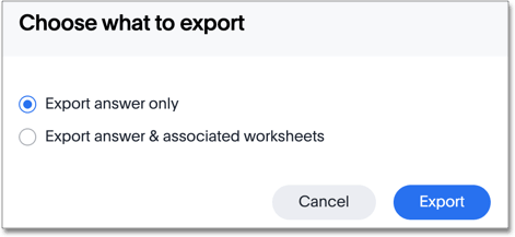 Choose what to export