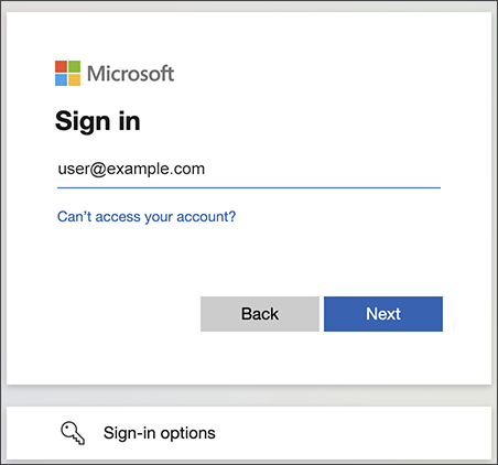 Microsoft Azure sign-in