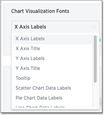 Select the chart label dropdown