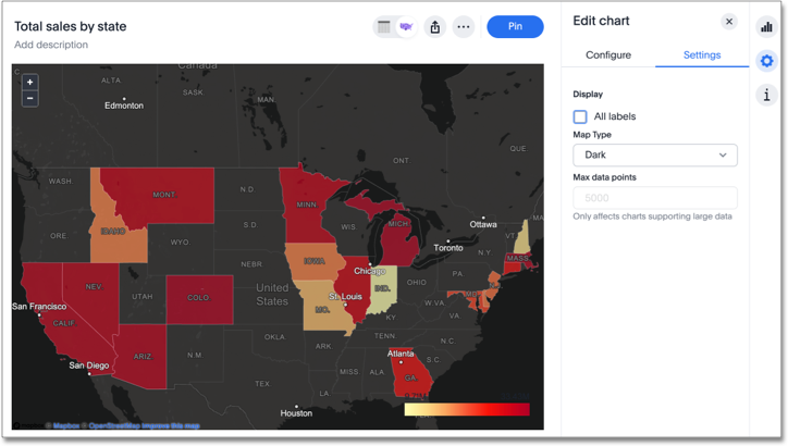 Geo charts | ThoughtSpot Software