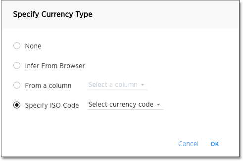 Specify Currency Type
