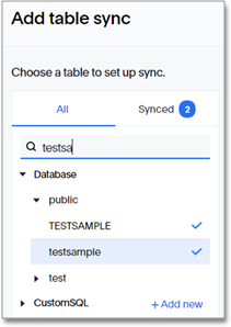 Case-sensitive table name example