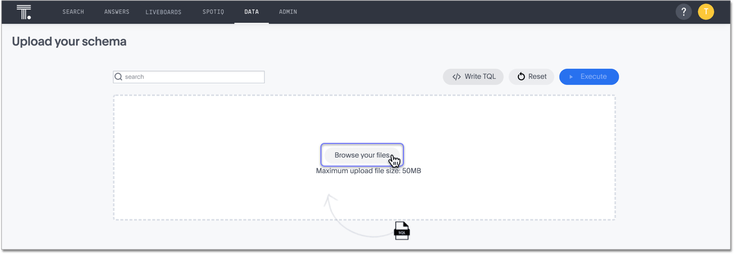 Drag and drop your SQL script