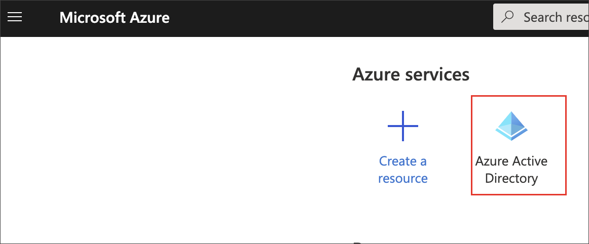 Select Azure Active Directory