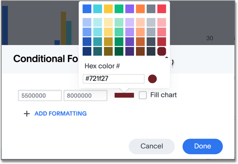 Change conditional format color